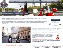 Tablet Screenshot of parisbyscooter.com